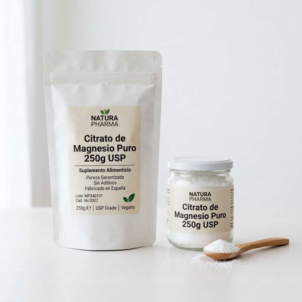 Citrato de Magnesio Puro en Polvo 250g (Grado USP Alta Absorción)